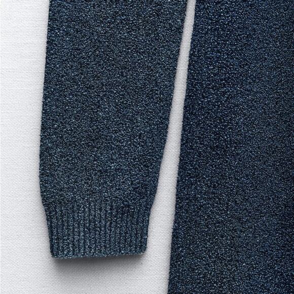 ZARA ACID WASH KNIT MINI DRESS - Picture 8 of 9